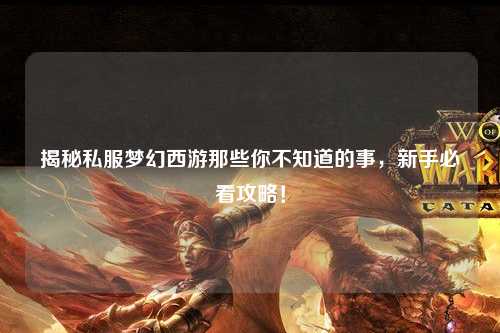 揭秘私服夢幻西游那些你不知道的事，新手必看攻略！